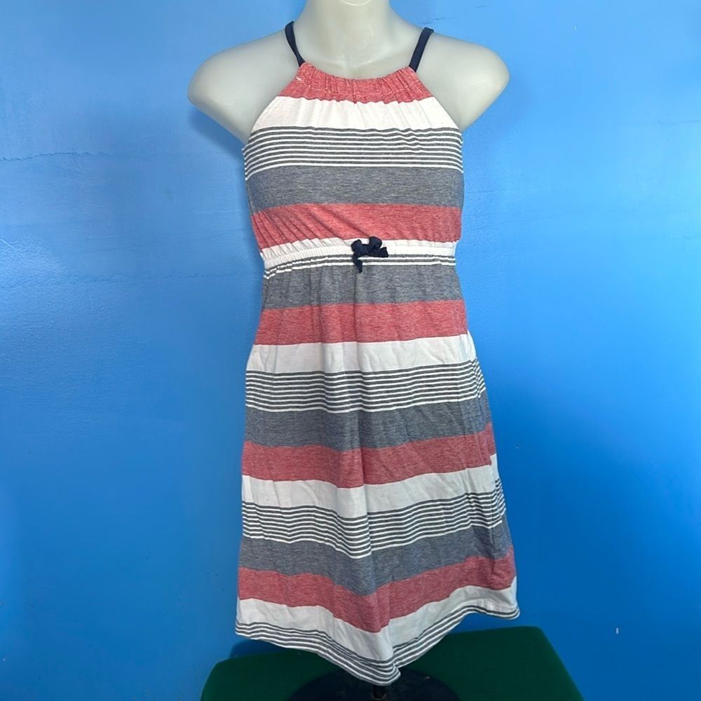 Gymboree Girls Sundress Size 7 Red White Blue Sleeveless Summer Dress Patriotic